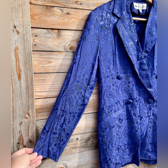 Paul et Duffier vintage 80s floral double breasted jacket - Picture 2 of 16